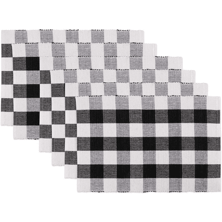 DII Buffalo Check Collection Classic Farmhouse Tabletop Set Napkin Set 6 Piece 20x20 Orange & Black DII Buffalo Check Collection Classic Farmhouse Tabletop Set Napkin Set 6 Piece 20x20 Orange & Black